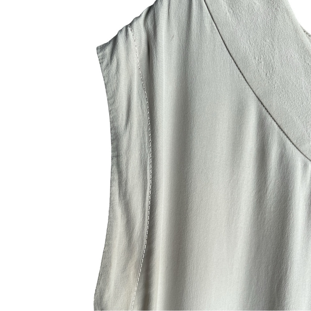 Talula Babaton Sleeveless Pleated 100% Silk Shift Dress Womens Size 2 Light Gray - Picture 4 of 7
